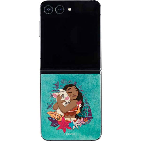 Disney Princess Moana with Pua and Heihei Galaxy Z Flip5 5G Skin